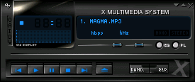 XMMS looks very familiar to MS Windows users, showing a hi-fi installation frontpanel.